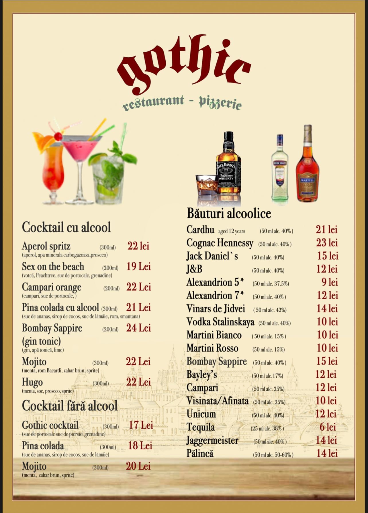 Alcoholic cocktails/Non-alcoholic cocktails/Alcoholic beverages